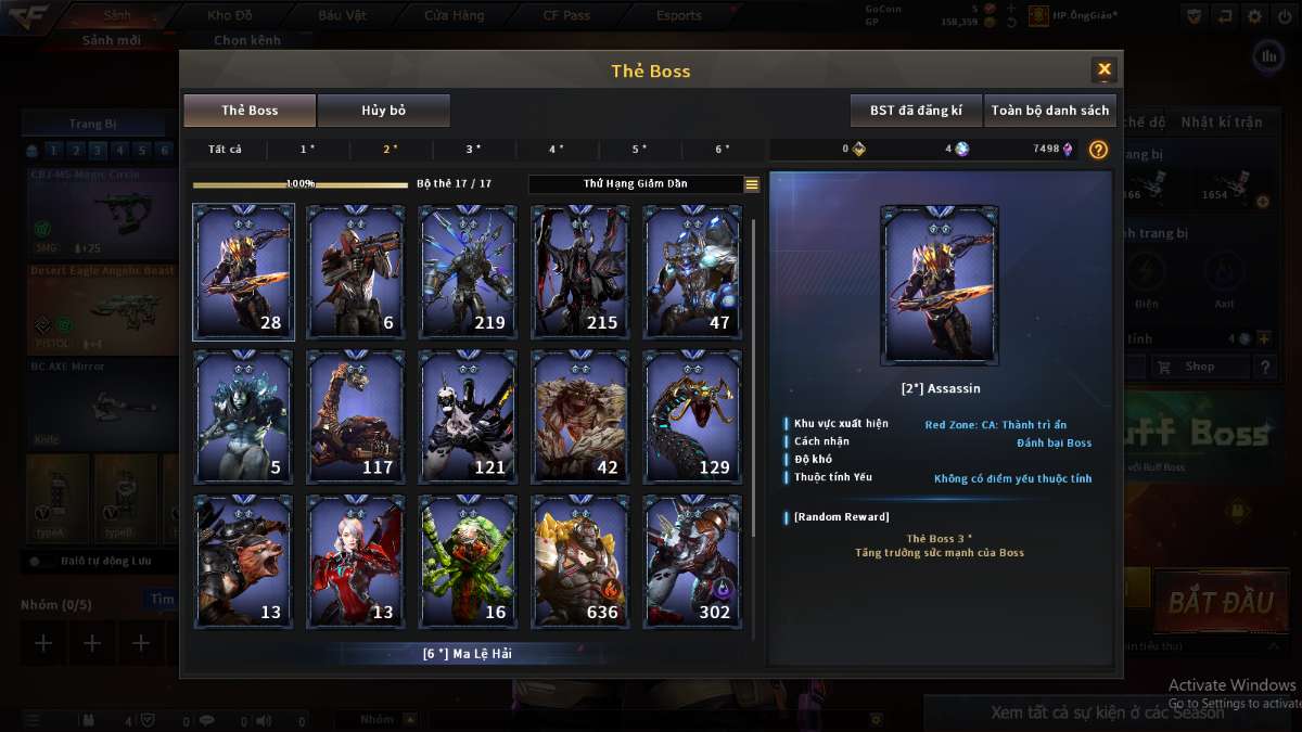shop acc cf uy tin gia re